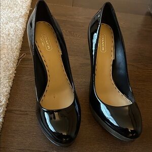 Coach Black Patent Leather Pumps
